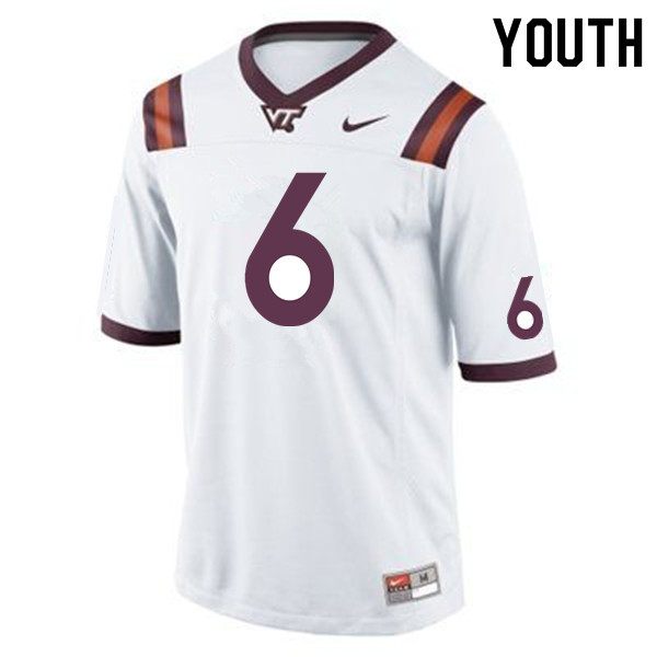 Youth #6 Mook Reynolds Virginia Tech Hokies College Football Jerseys Sale-Maroon